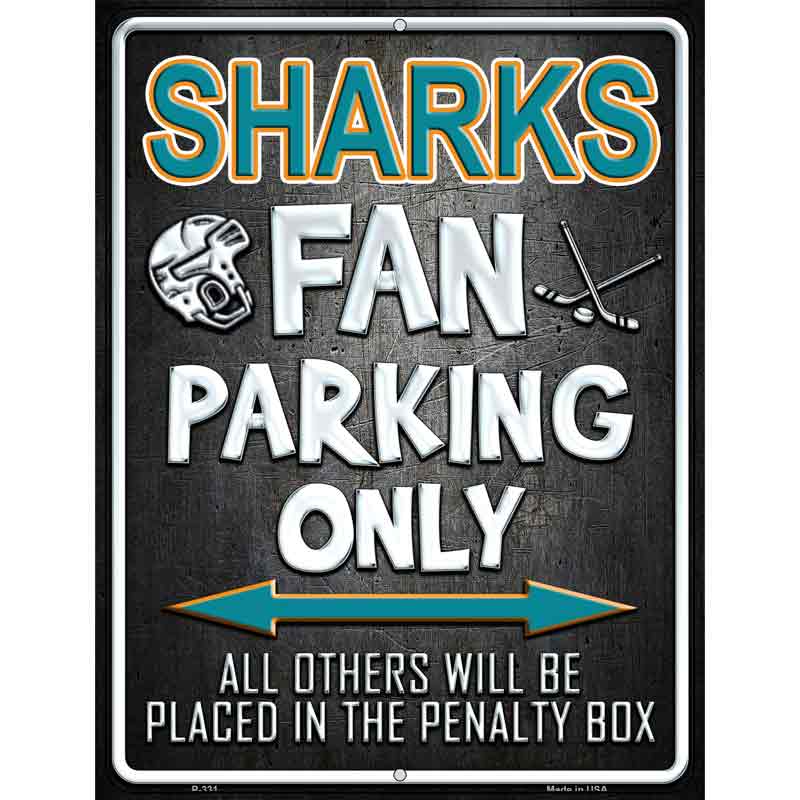 Sharks Wholesale Metal Novelty Parking Sign