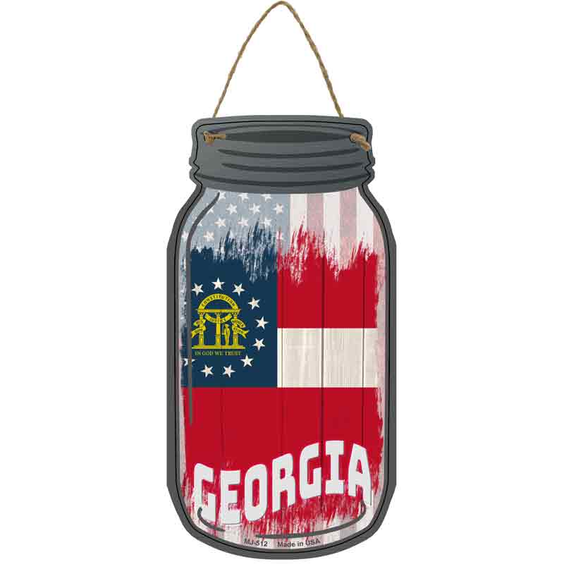 Georgia | USA FLAG Wholesale Novelty Metal Mason Jar Sign