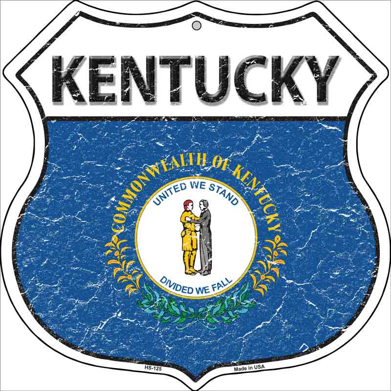 Kentucky State FLAG Highway Shield Wholesale Metal Sign