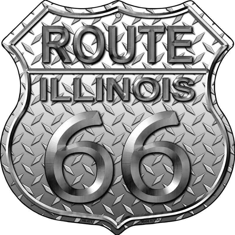 Route 66 DIAMOND Illinois Wholesale Metal Novelty Highway Shield