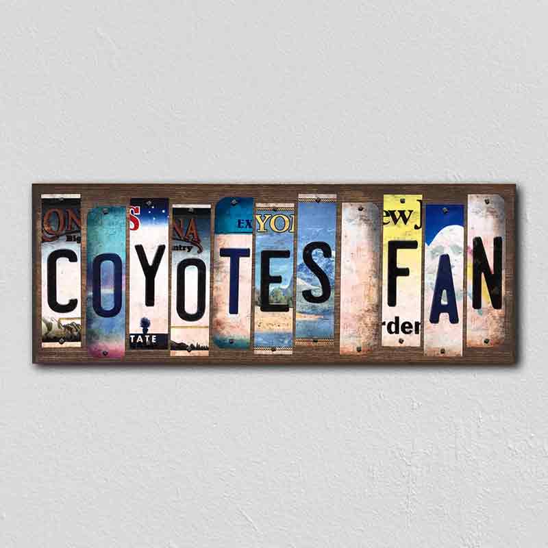 Coyotes Fan Wholesale Novelty License Plate Strips Wood Sign