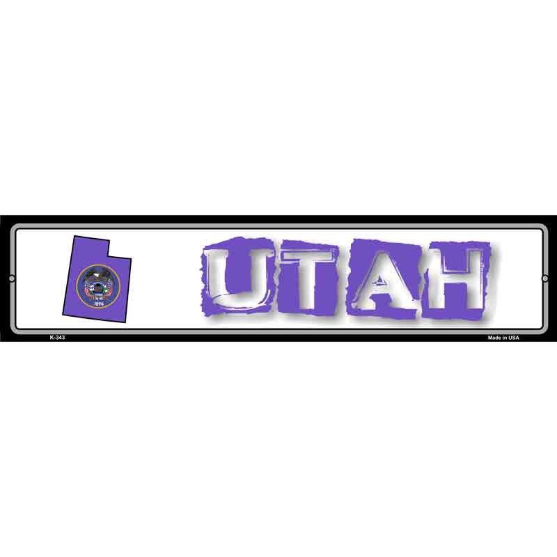 Utah State Outline Wholesale Novelty Metal Vanity Small Street SIGN