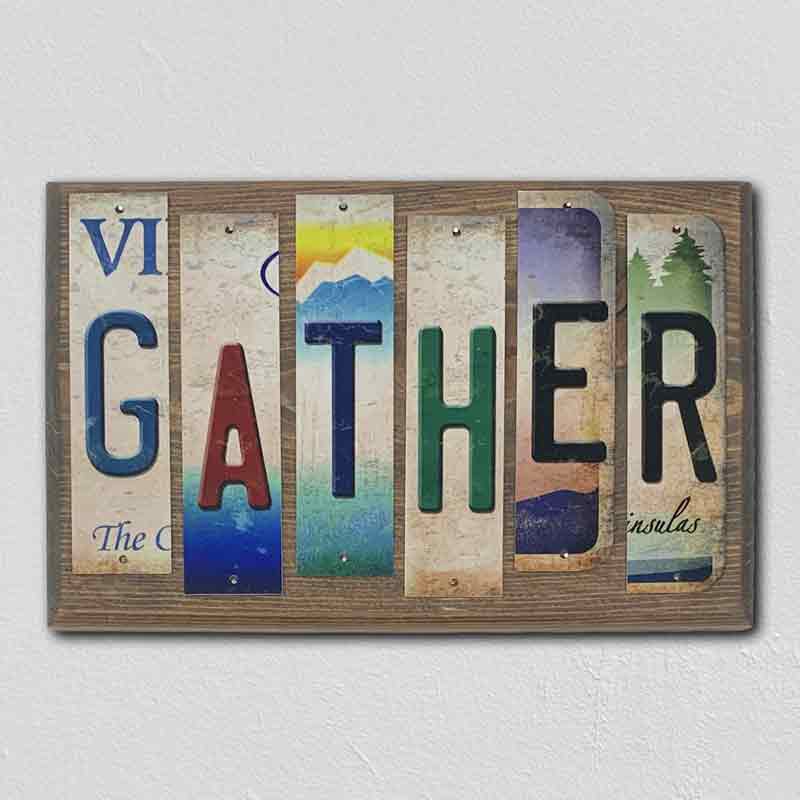Gather Wholesale Novelty License Plate Strips Wood Sign