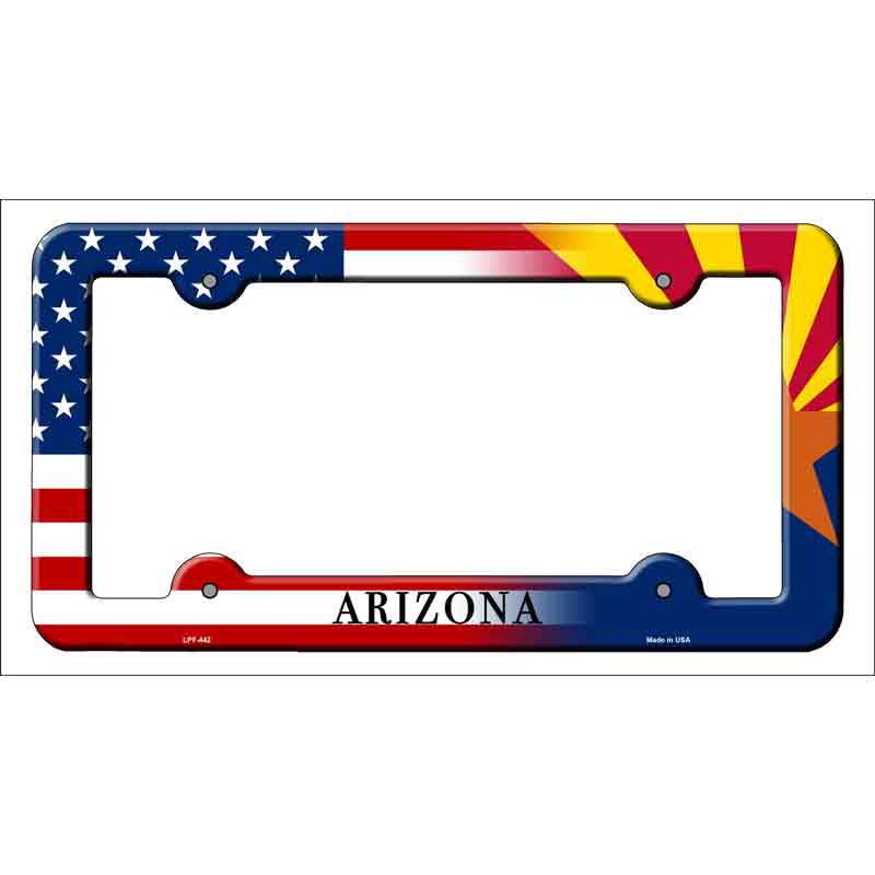 Arizona|American FLAG Wholesale Novelty Metal License Plate Frame