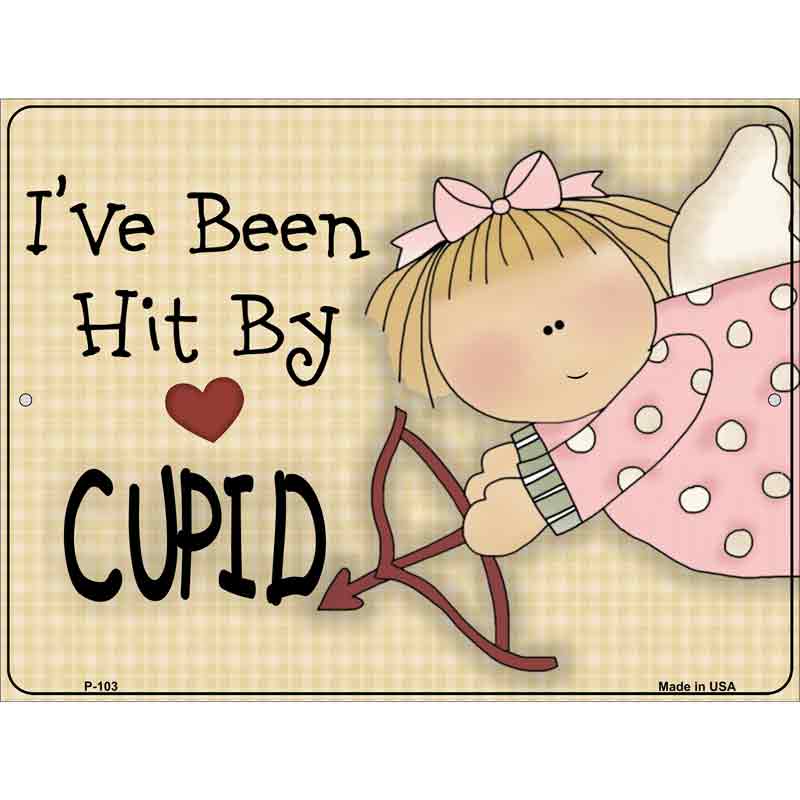 Hit By Cupid Wholesale Metal Novelty Parking SIGN
