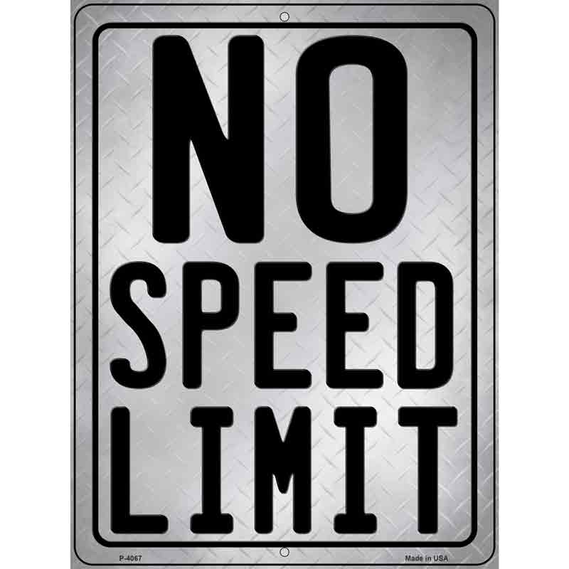 No Speed Limit Wholesale Novelty Metal Parking SIGN
