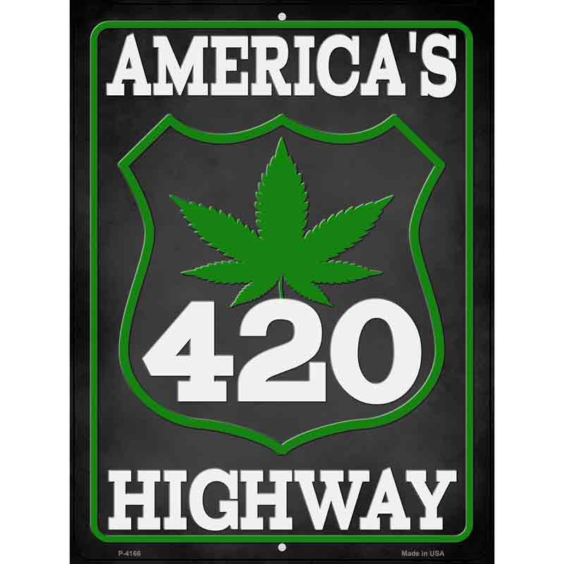 420 Americas Highway Wholesale Novelty Metal Parking SIGN