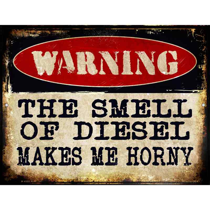 The Smell Of Diesel Wholesale Metal Novelty Parking SIGN
