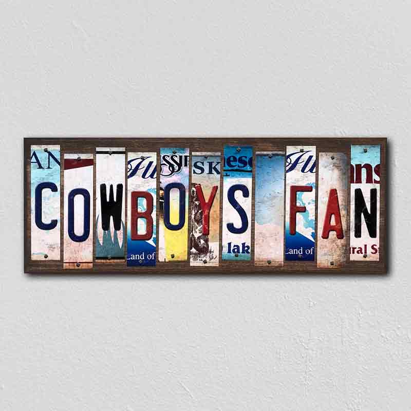 Cowboys FAN Wholesale Novelty License Plate Strips Wood Sign