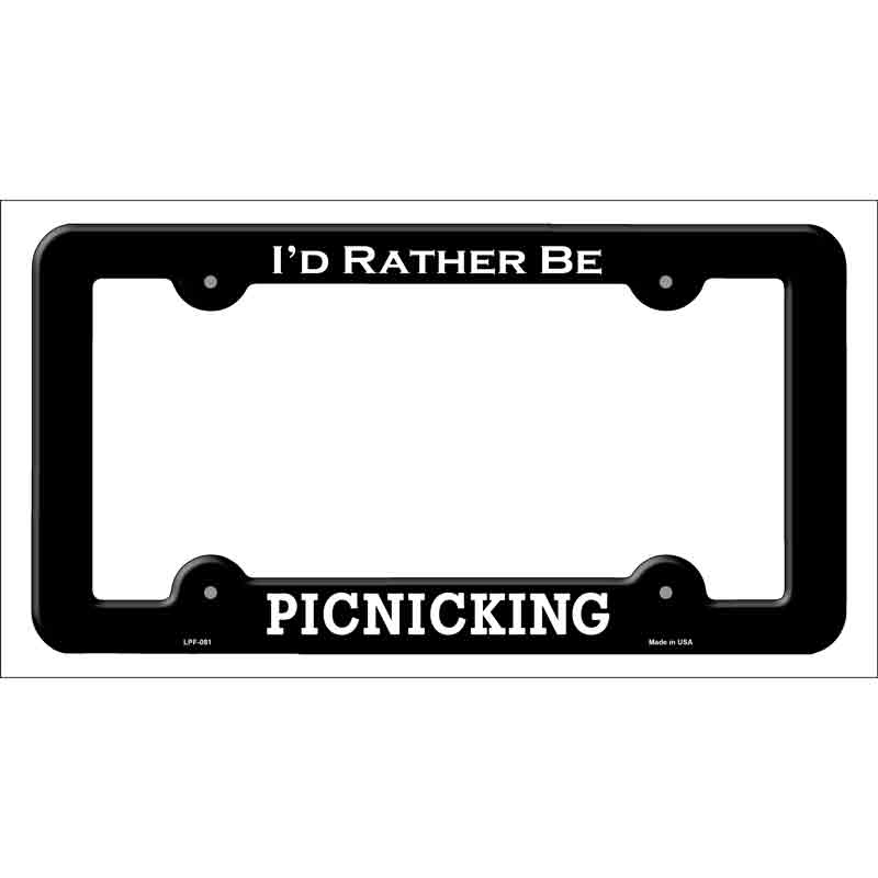 Picnicking Wholesale Novelty Metal License Plate FRAME
