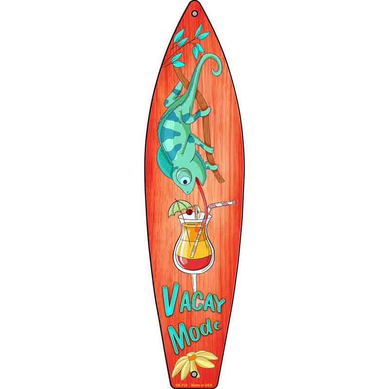 Vacation Mode Wholesale Novelty Metal Surfboard SIGN