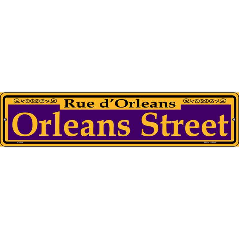 Orleans Street Purple Wholesale Novelty Small Metal Street Sign