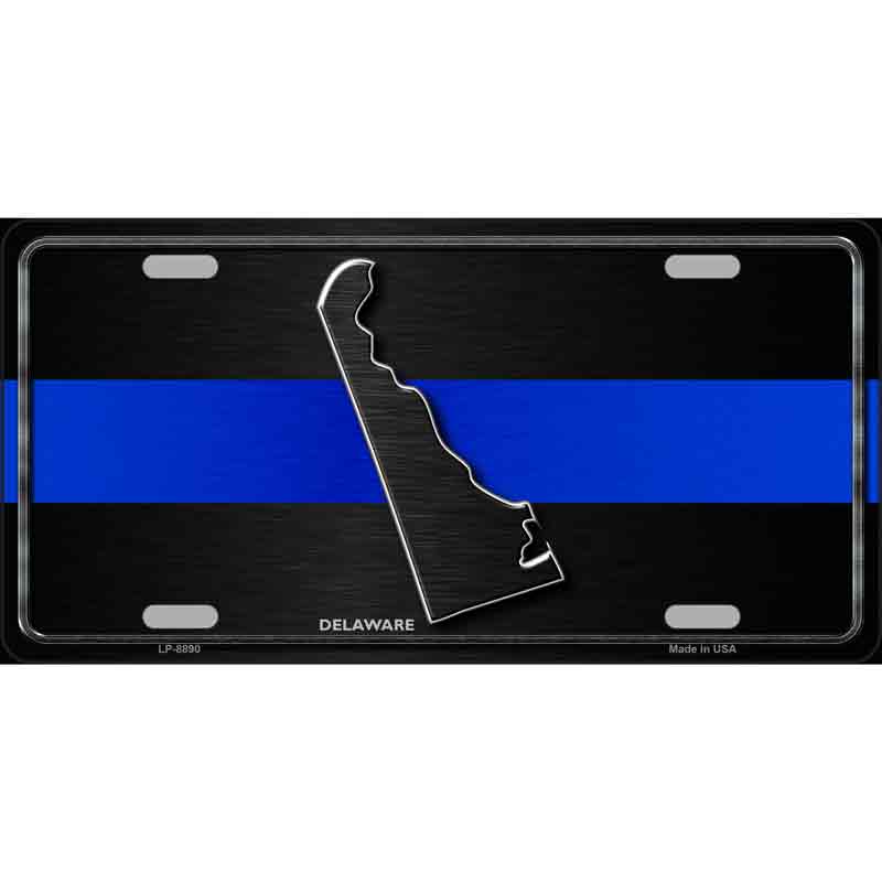 Delaware Thin Blue Line Wholesale Metal Novelty LICENSE PLATE