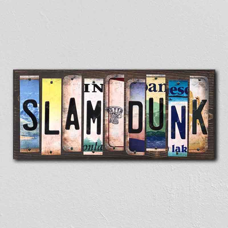 Slam Dunk Wholesale Novelty License Plate Strips Wood Sign
