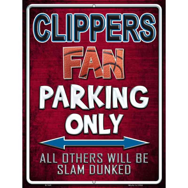 Clippers Wholesale Metal Novelty Parking Sign