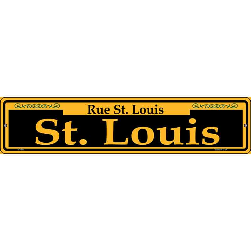 St. Louis Yellow Wholesale Novelty Small Metal Street Sign