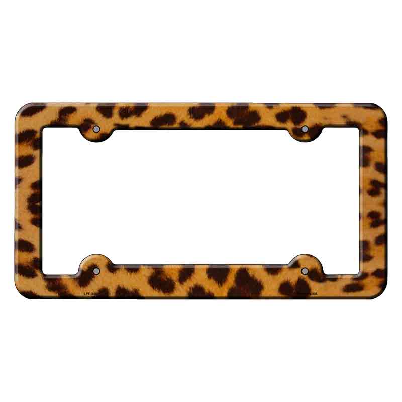 Dark Leopard Print Wholesale Novelty Metal License Plate FRAME