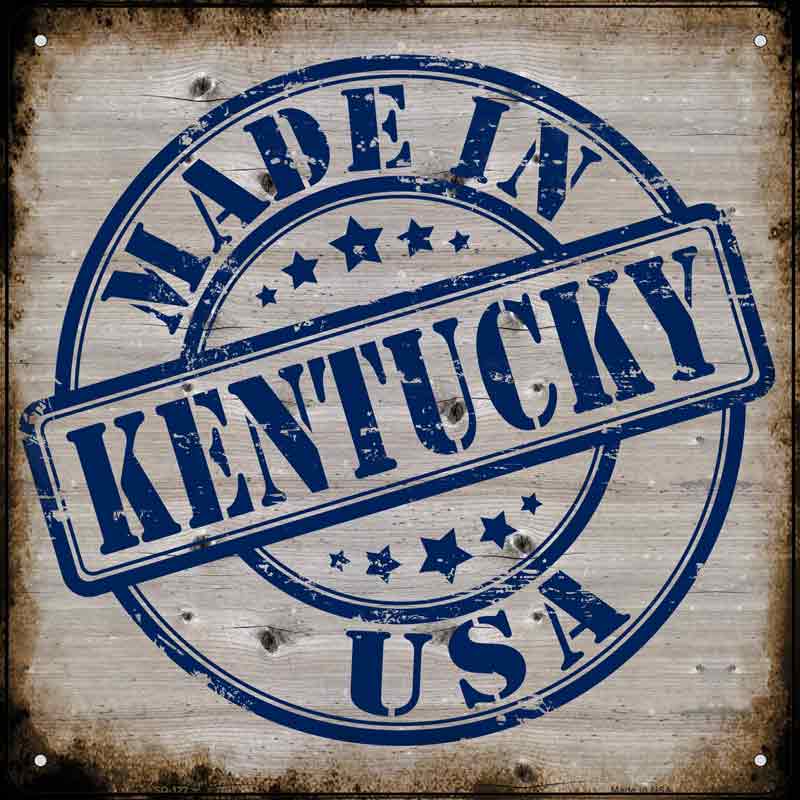 Kentucky Stamp On Wood Wholesale Novelty Metal Square SIGN