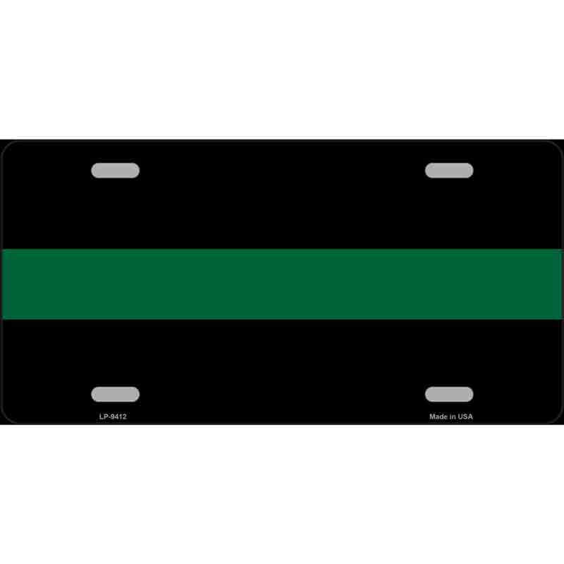Thin Green Line Novelty Wholesale Metal LICENSE PLATE