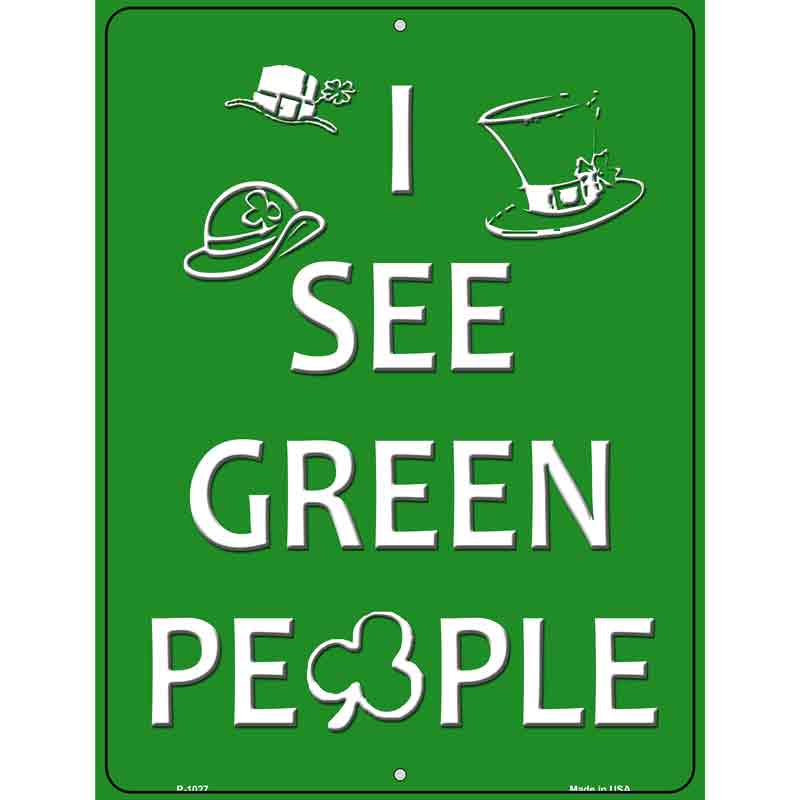 Green People Wholesale Metal Novelty Parking SIGN
