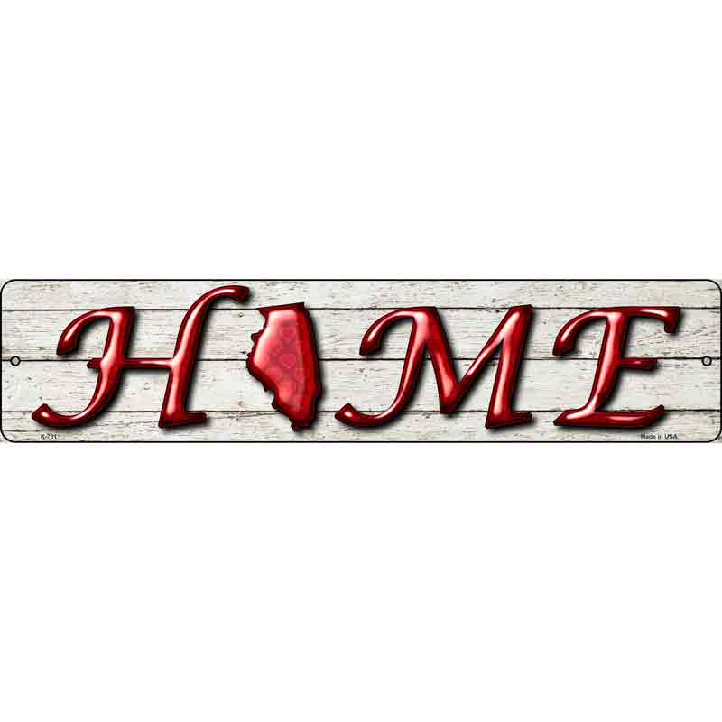 Illinois Home State Outline Wholesale Novelty Mini Metal Street SIGN