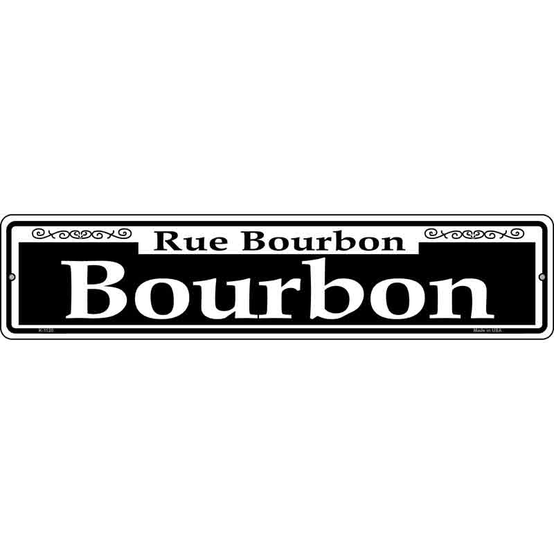 Bourbon Wholesale Novelty Small Metal Street Sign