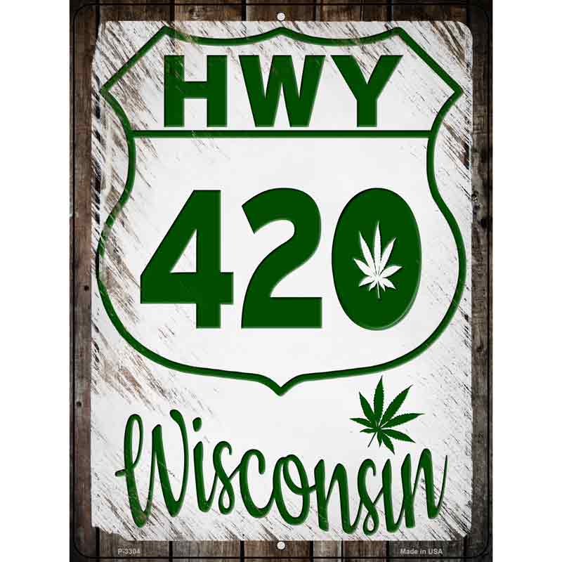 HWY 420 Wisconsin Wholesale Novelty Metal Parking SIGN