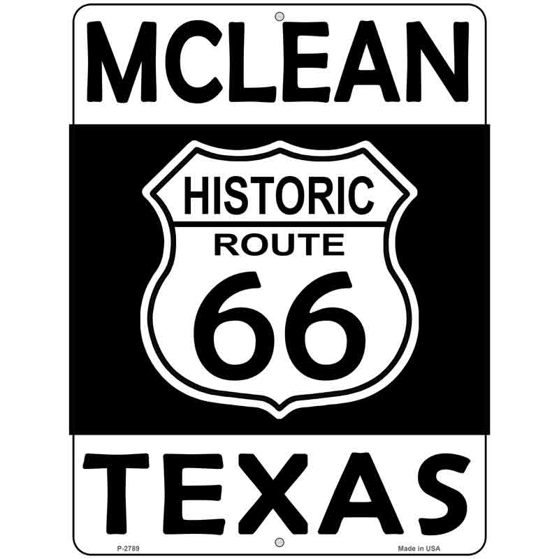 McLean Texas Historic Route 66 Wholesale Novelty Metal Parking SIGN