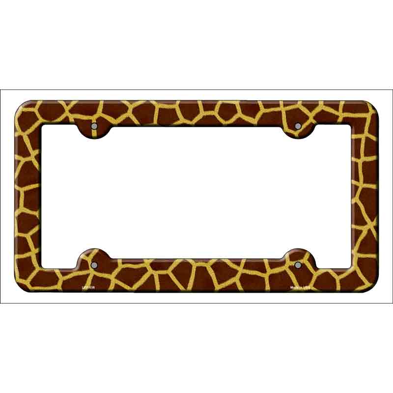 Giraffe Print Wholesale Novelty Metal License Plate FRAME