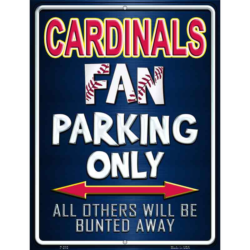 Cardinals Wholesale Metal Novelty Parking Sign P-216