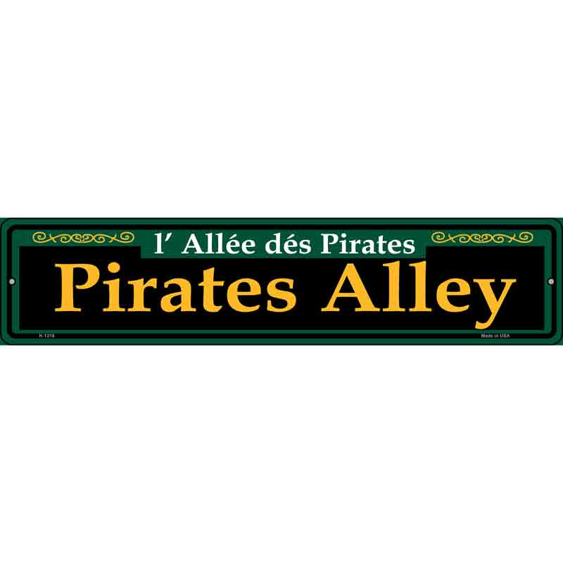 Pirates Alley Green Wholesale Novelty Small Metal Street Sign