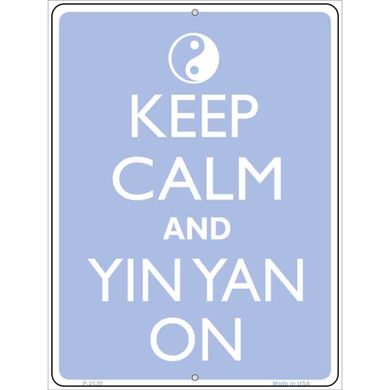 Keep Calm And Yin Yang Wholesale Metal Novelty Parking SIGN