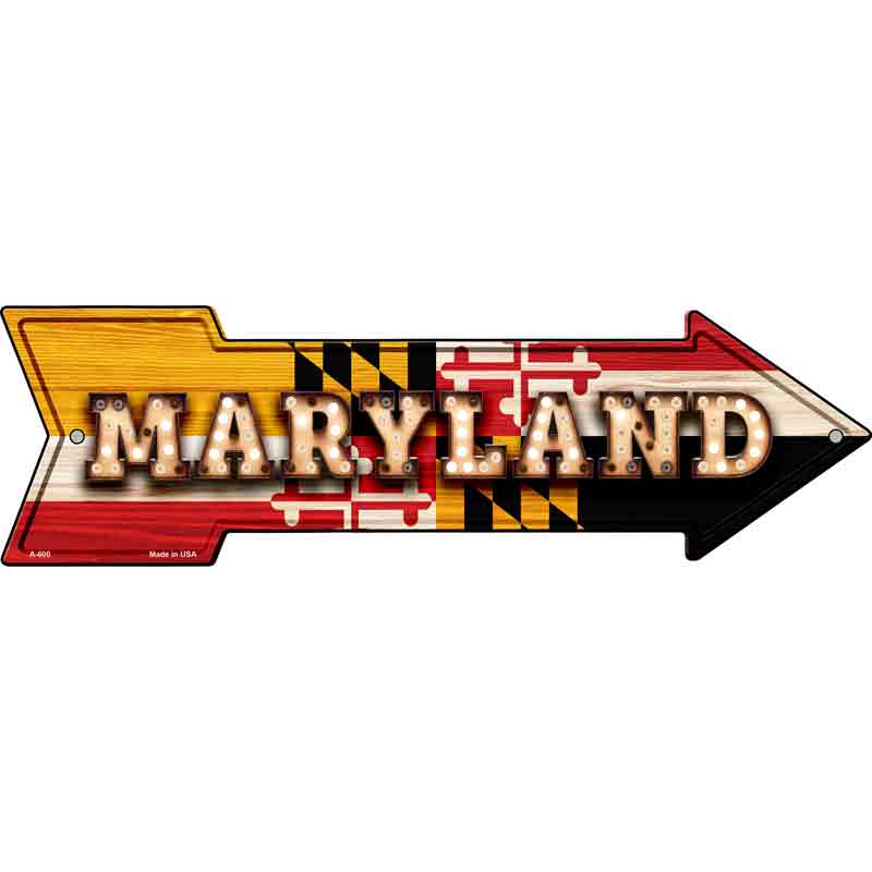 Maryland Bulb Lettering With State FLAG Wholesale Novelty Arrows