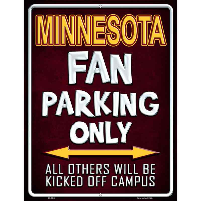 Minnesota Wholesale Metal Novelty Parking SIGN