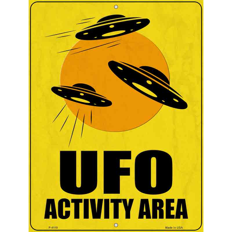 UFO Activity Area Wholesale Novelty Metal Parking SIGN
