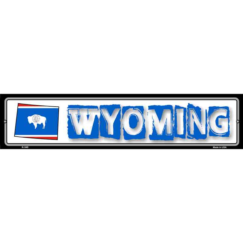 Wyoming State Outline Wholesale Novelty Metal Vanity Small Street SIGN