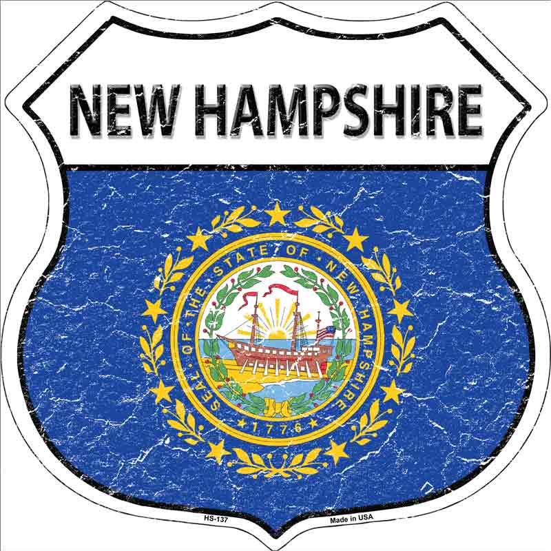NEW Hampshire State Flag Highway Shield Wholesale Metal Sign