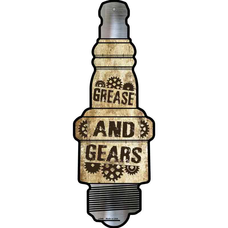 Grease And Gears Wholesale Novelty Metal Spark Plug SIGN