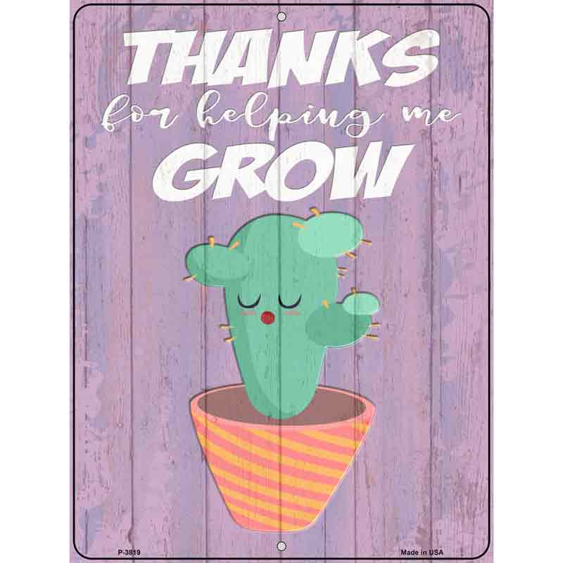 Helping Grow Stripped Cactus Wholesale Novelty Metal Parking SIGN