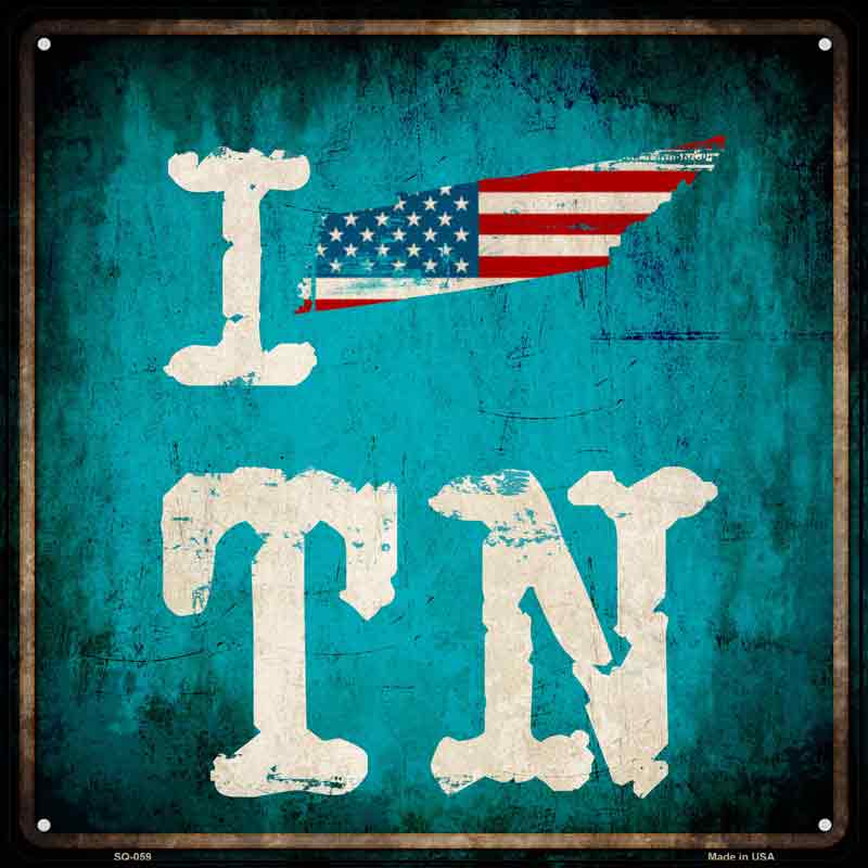 I Love Tennessee Wholesale Novelty Metal Square SIGN