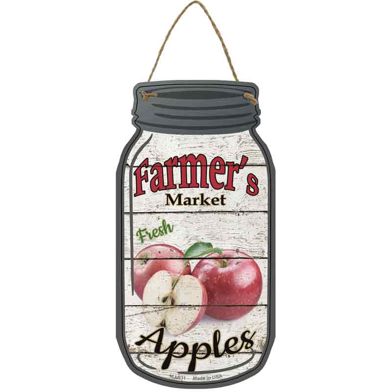 Apples Farmers Market Wholesale Novelty Metal Mason Jar SIGN