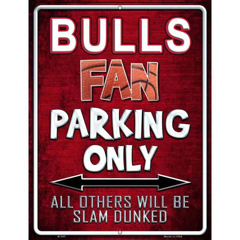 Bulls Wholesale Metal Novelty Parking Sign