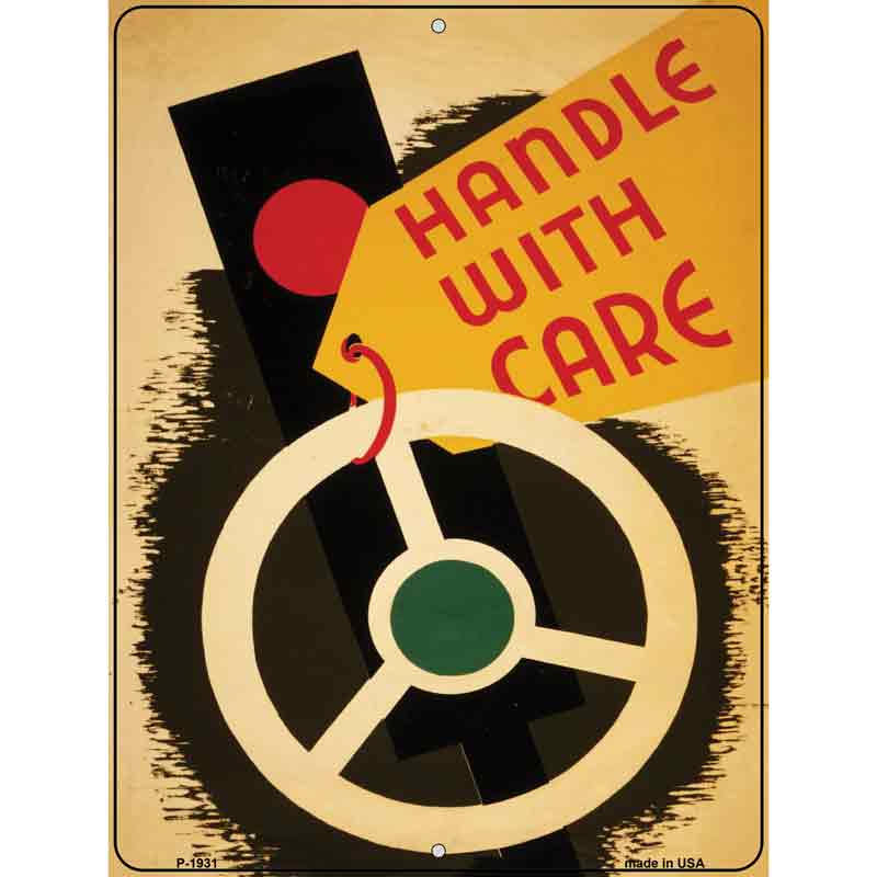 Handle with Care Vintage POSTER Wholesale Parking Sign