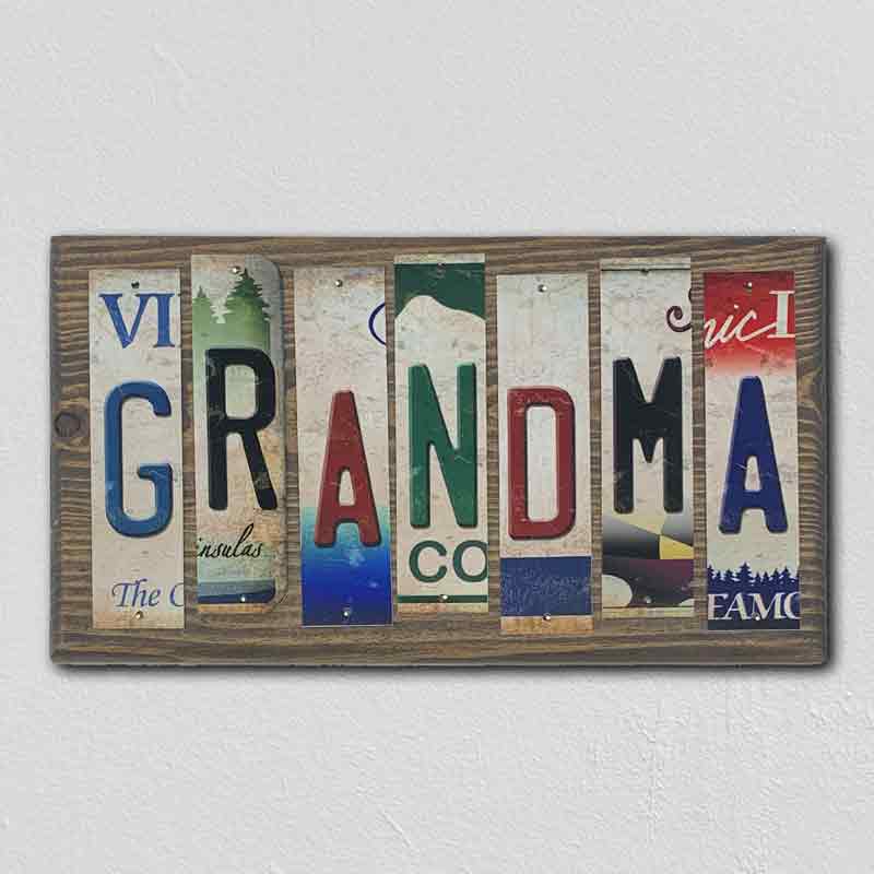 Grandma Wholesale Novelty License Plate Strips Wood Sign