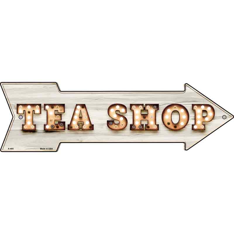 Tea Shop Bulb Letters Wholesale Novelty Arrow SIGN