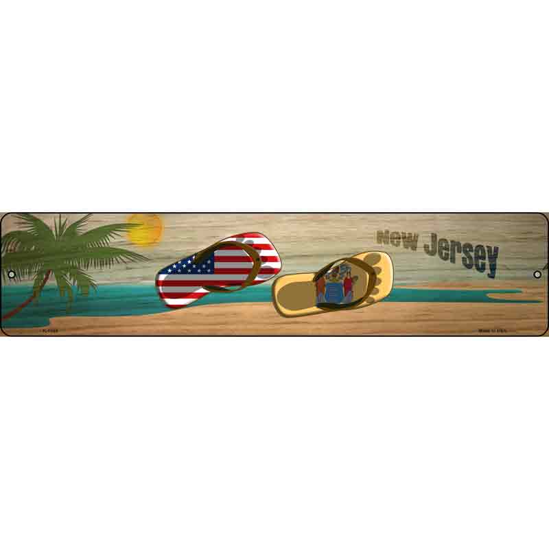 New JERSEY Flag and US Flag Wholesale Novelty Small Metal Street Sign