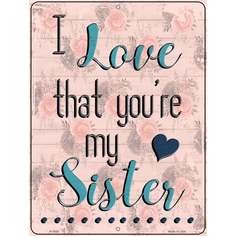 Love That Youre My Sister Wholesale Novelty Metal Parking SIGN