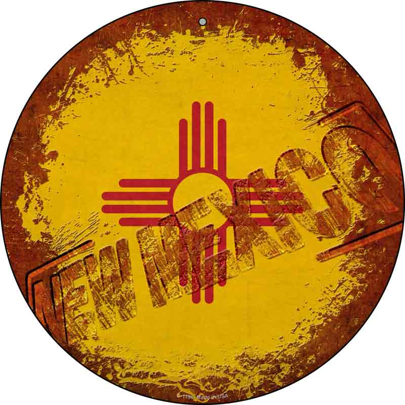 NEW Mexico Rusty Stamped Wholesale Novelty Metal Circular Sign