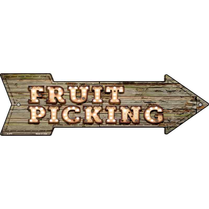 Fruit Picking Bulb Letters Wholesale Novelty Arrow SIGN