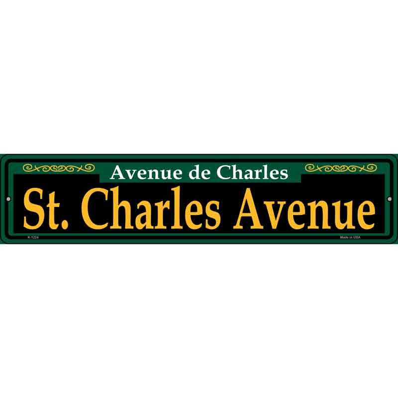 St. Charles Avenue Green Wholesale Novelty Small Metal Street Sign